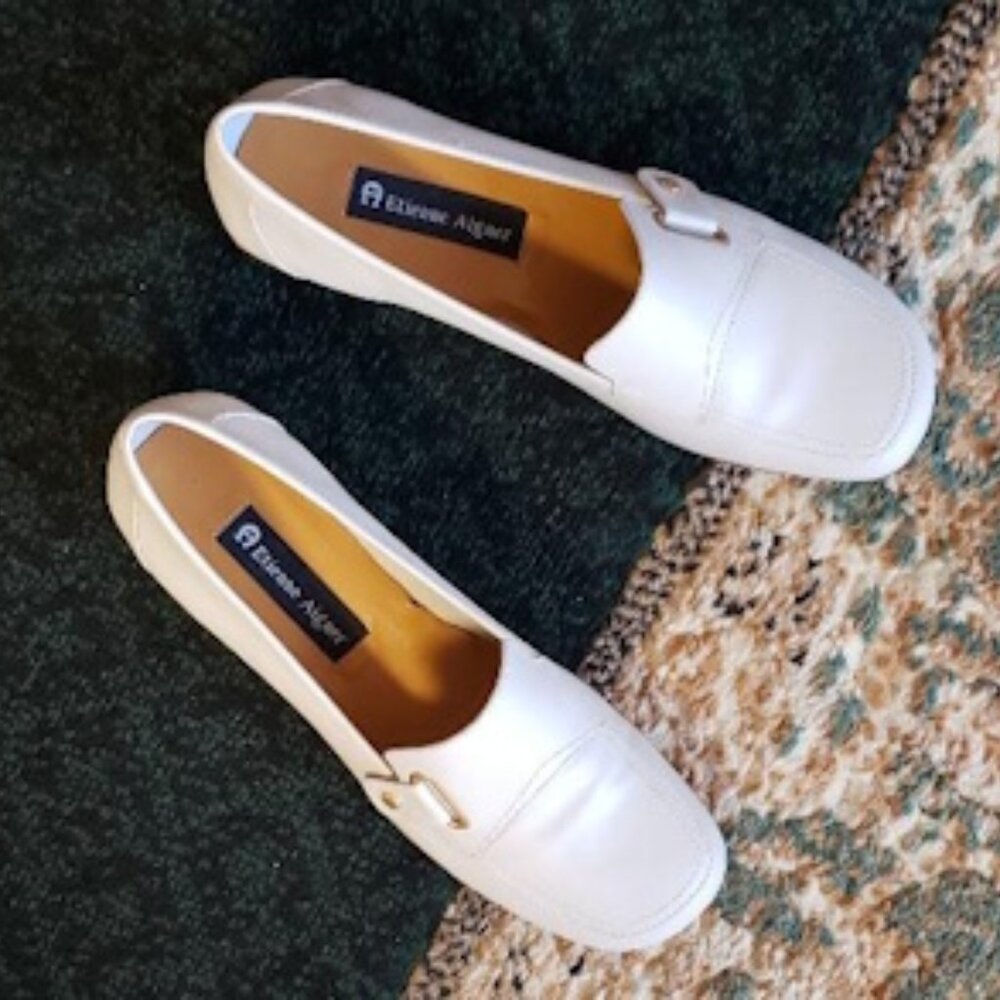 Vintage Etienne Aigner White Women’s Loafers
